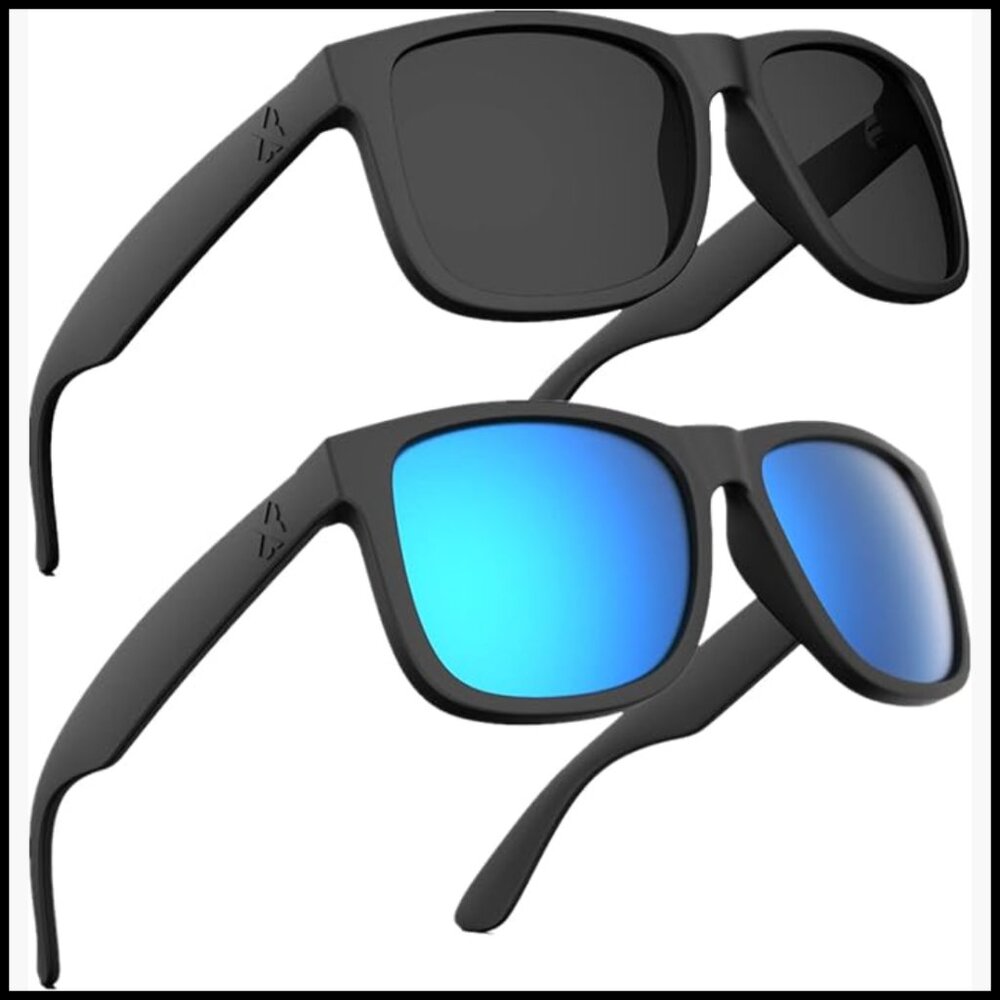 Polarized Rectangular Sunglasses with UV Protecti… - image 1